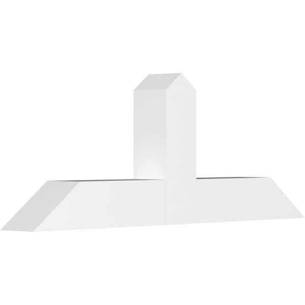 Ekena Millwork Portland Architectural Grade PVC Gable Bracket, 36"W x 13 1/2"H x 4"D x 4"F, 9/12 Pitch GBP036X14X0404POR00 - main